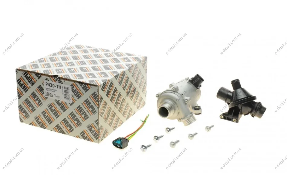 Помпа воды BMW 1 (F20/21)/5 (F10) 2.0i 10- (N20B20A) (+термостат) HEPU P430TH (фото 1)