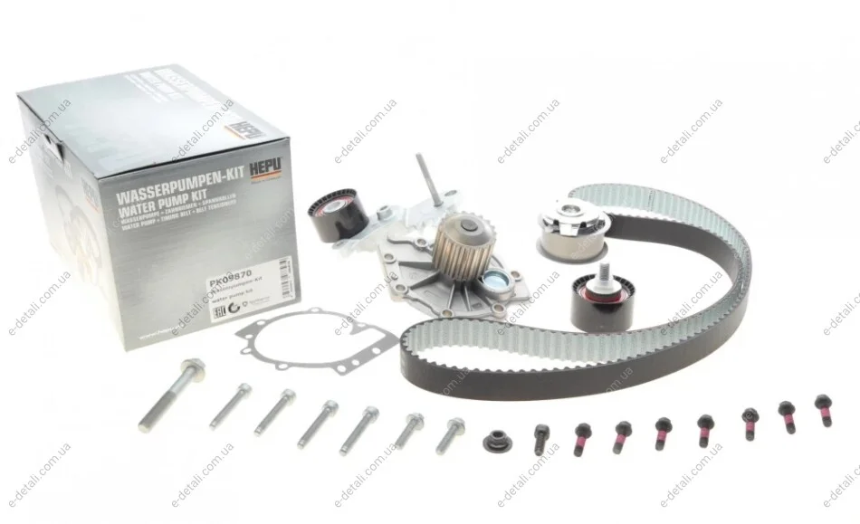 Комплект ГРМ + помпа Volvo S60/S80/S90/V40/V60/V70/V90/XC40/XC60/XC70/XC90 2/0D 13- HEPU PK09870 (фото 1)