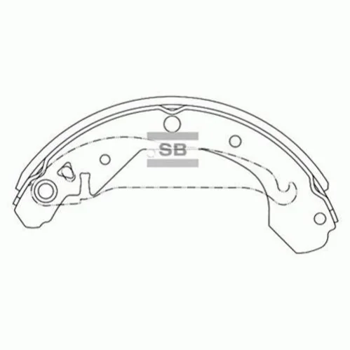 Комплект тормозных колодок из 4 шт. барабанов Hi-Q (SANGSIN) SA102 (фото 1)