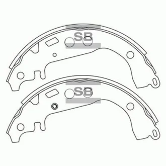 Колодки тормозные барабанные Hi-Q (SANGSIN) SA169