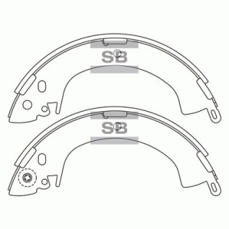 Колодки тормозные барабанные Hi-Q (SANGSIN) SA176