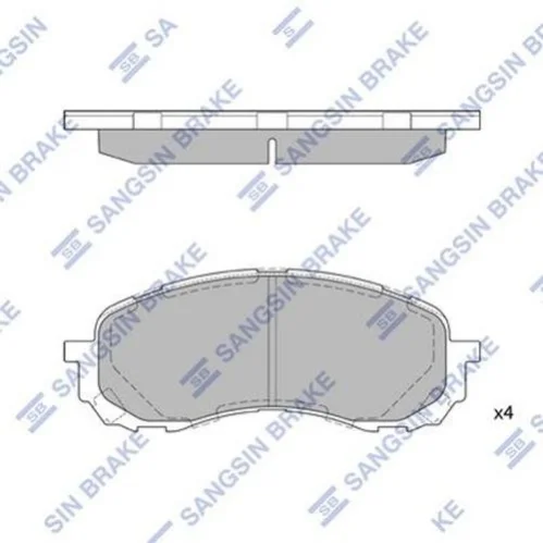 Комплект тормозных колодок из 4 шт. дисков Hi-Q (SANGSIN) SB SP1629 (фото 1)