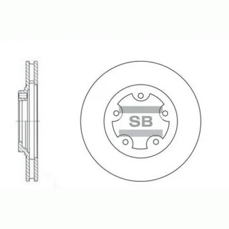 Тормозной диск передний Hi-Q (SANGSIN) SD1029