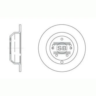 Диск тормозной HYUNDAI SANTAFE II(CM), III(2.0 3.3) задн. (выр-во SANGSIN) Hi-Q (SANGSIN) SD1072