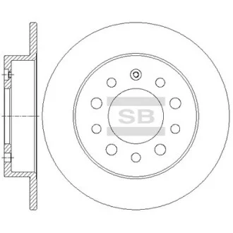 Гальмівний диск задній Hi-Q (SANGSIN) SD1083