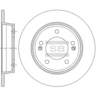 Тормозной диск задний Hi-Q (SANGSIN) SD1085