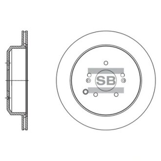Диск тормозной (кратно 2) задний (вентилируемый) Hyundai IX55 (08-) (D=324.0mm) Hi-Q (SANGSIN) SD1133