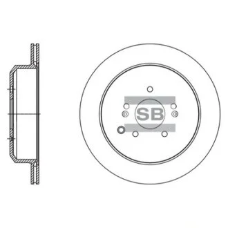 Диск тормозной (кратно 2) задний (вентилируемый) Hyundai IX55 (08-) (D=324.0mm) Hi-Q (SANGSIN) SD1133
