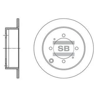 Гальмівний диск задній Hi-Q (SANGSIN) SD1138