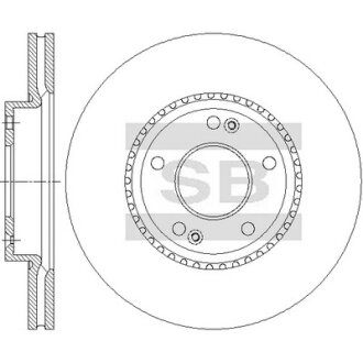Диск гальмівний (кратно 2) передній (вентильований) Hyundai i30 (11-) (D=288.0mm) HI-Q Hi-Q (SANGSIN) SD1179
