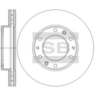 Диск тормозной (кратно 2) передний (вентилируемый) Hyundai Solati (14-) (D=299.0 Hi-Q (SANGSIN) SD1184