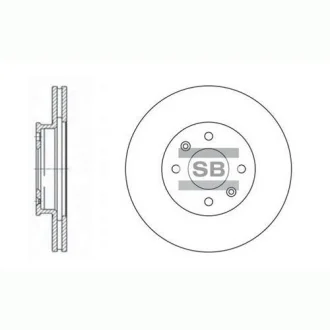 Тормозной диск передний Hi-Q (SANGSIN) SD2028