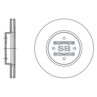 Гальмівний диск Hi-Q (SANGSIN) SD2057