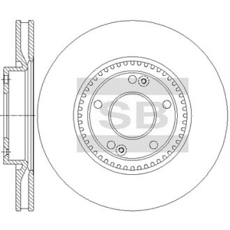 Диск гальмівний (кратно 2) передній (вентильований) Kia Ceed (08-) (D=300.0mm) HI-Q Hi-Q (SANGSIN) SD2080