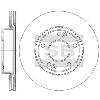 Диск тормозной (кратно 2) передний (вентилируемый) Kia Soul (10-) (D=270.0mm) Hi-Q (SANGSIN) SD2082
