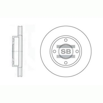 Тормозной диск передний Hi-Q (SANGSIN) SD3027