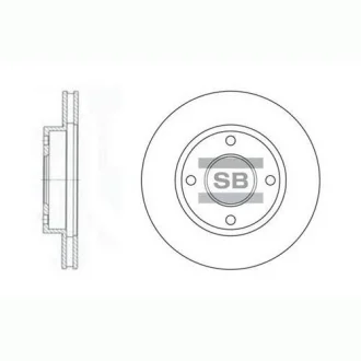 Гальмівний диск передній Hi-Q (SANGSIN) SD3027