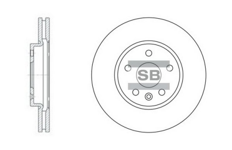 Тормозной диск передний Hi-Q (SANGSIN) SD3031