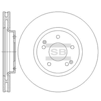 Тормозной диск передний Hi-Q (SANGSIN) SD3042