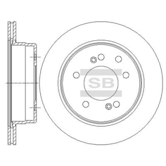 Гальмівний диск задній Hi-Q (SANGSIN) SD3043