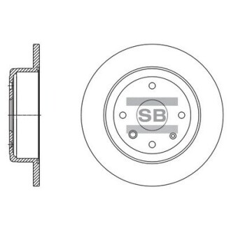 Диск тормозной Hi-Q (SANGSIN) SD3058