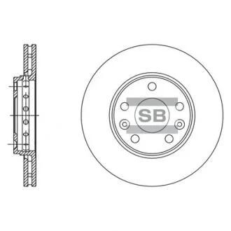Тормозной диск передний Hi-Q (SANGSIN) SD3060