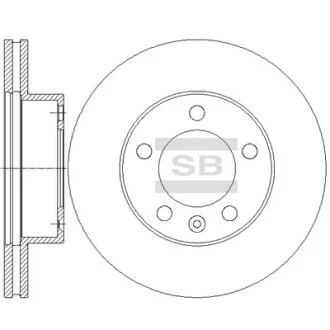 Диск гальмівний (кратно 2) передній (вентильований) Master III (11-) (D=302.0mm) HI-Q Hi-Q (SANGSIN) SD3068