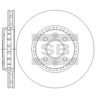 Диск тормозной (кратно 2) передний (вентилируемый) Dacia Dokker (D=280.0mm) Hi-Q (SANGSIN) SD3073