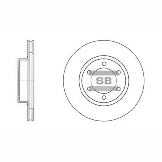Диск гальмівний TOYOTA PRADO передн. (вир-во SANGSIN) Hi-Q (SANGSIN) SD4004