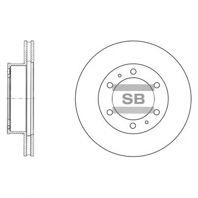 Диск тормозной (кратно 2) передний (вентилируемый) Toyota HI-LUX III (D=297.2mm) Hi-Q (SANGSIN) SD4011 (фото 1)