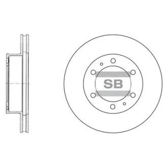 Диск тормозной (кратно 2) передний (вентилируемый) Toyota HI-LUX III (D=297.2mm) Hi-Q (SANGSIN) SD4011