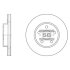 Диск гальмівний (кратно 2) передній (вентильований)Toyota Prius (-09) (D=255.0mm) HI-Q Hi-Q (SANGSIN) SD4013 (фото 1)
