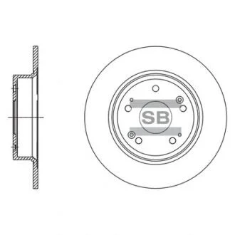 Тормозной диск задний Hi-Q (SANGSIN) SD4111