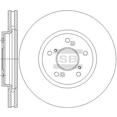 Диск тормозной (кратно 2) передний (вентилируемый) CRV III, IV (D=296.0mm) Hi-Q (SANGSIN) SD4126 (фото 1)
