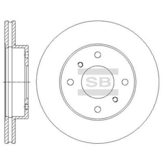 Тормозной диск передний Hi-Q (SANGSIN) SD4225