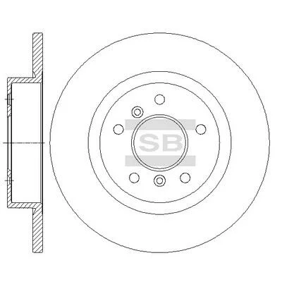Диск гальмівний (кратно 2) задній Nissan Qashqai J11 (13-) (D=289.5mm) HI-Q Hi-Q (SANGSIN) SD4252 (фото 1)