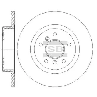 Диск гальмівний (кратно 2) задній Nissan Qashqai J11 (13-) (D=289.5mm) HI-Q Hi-Q (SANGSIN) SD4252