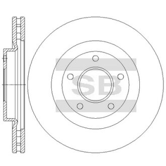 Диск гальмівний (кратно 2) передній (вентильований) Mitsubishi ASX (10-) (D=294.0mm) HI-Q Hi-Q (SANGSIN) SD4361