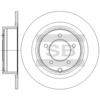 Диск гальмівний (кратно 2) задній Mitsubishi ASX (10-) (D=302.0mm) HI-Q Hi-Q (SANGSIN) SD4372