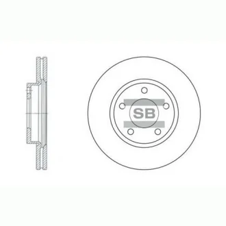 Тормозной диск передний Hi-Q (SANGSIN) SD4401