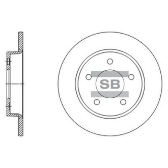 Гальмівний диск задній Hi-Q (SANGSIN) SD4419