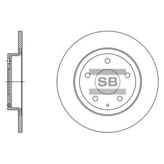 Диск тормозной Hi-Q (SANGSIN) SD4423