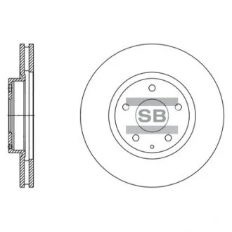 Диск гальмівний (кратно 2) передній (вентильований) Mazda 6 GJ, GH (12-) (D=297.0mm) HI-Q Hi-Q (SANGSIN) SD4424
