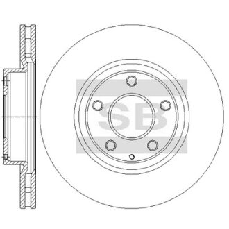 Диск гальмівний (кратно 2) передній (вентильований) Mazda 3 BM (13-) (D=295.0mm) HI-Q Hi-Q (SANGSIN) SD4440