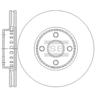 Диск гальмівний (кратно 2) передній (вентильований) Toyota Corolla (-08) (D=275.0mm) HI-Q Hi-Q (SANGSIN) SD4669