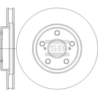Диск гальмівний (кратно 2) передній (вентильований) Lexus IS II (09-) (D=296.0mm) HI-Q Hi-Q (SANGSIN) SD4693