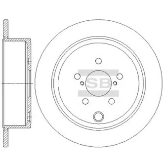Диск тормозной (кратно 2) задний Subaru Legacy V (09-) (D=285.8mm) Hi-Q (SANGSIN) SD4706