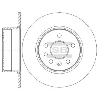 Диск гальмівний (кратно 2) задній Opel Vectra (04-) (D=285.7mm) HI-Q Hi-Q (SANGSIN) SD5123