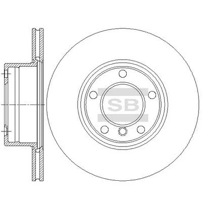 Диск гальмівний (кратно 2) передній (вентильований) BMW 5 E39 (-04) (D=295.8mm) HI-Q Hi-Q (SANGSIN) SD5203 (фото 1)