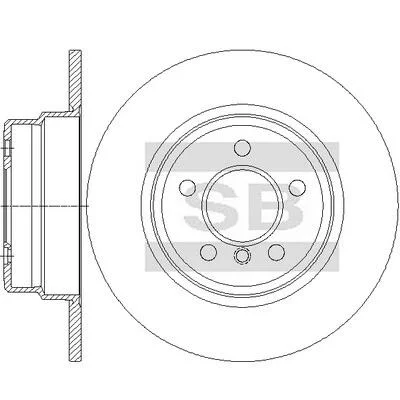 Диск гальмівний (кратно 2) задній BMW X5 E53 (D=323.8mm) HI-Q Hi-Q (SANGSIN) SD5213 (фото 1)